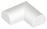 White Slope Curved 2 x 2 x 2/3 Double Corner - LEGO - 79757