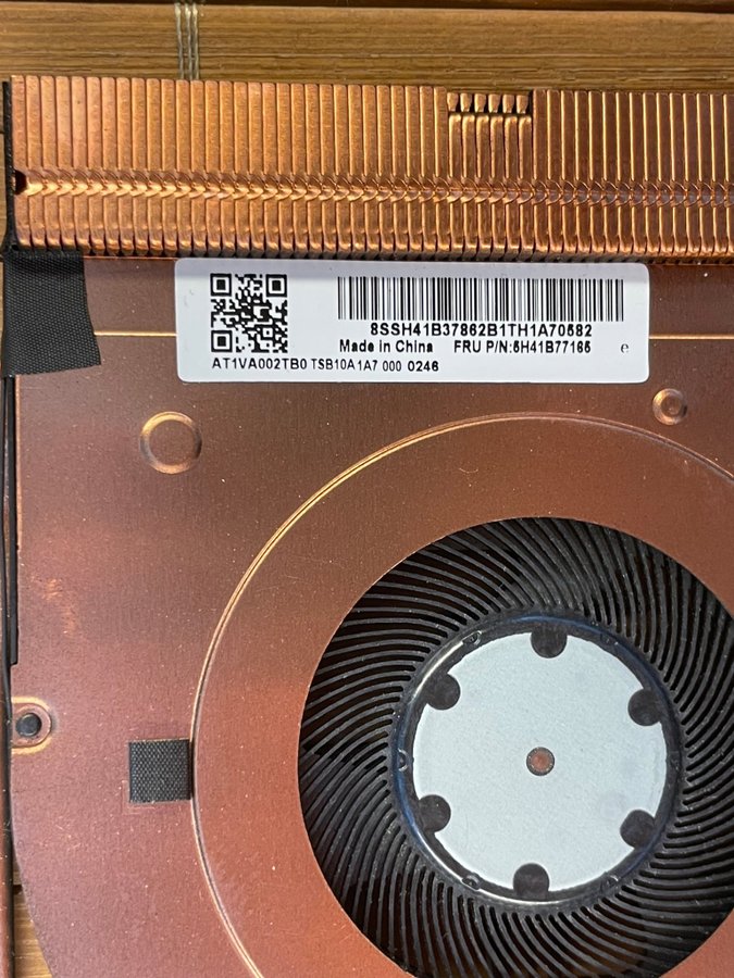 Lenovo ThinkPad P14s T14 2nd Gen CPU Cooling Fan and Heatsink