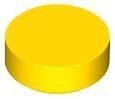 Yellow Tile Round 1 x 1 - LEGO - 98138