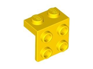 Yellow Bracket 1 x 2 - 2 x 2 - LEGO - 44728