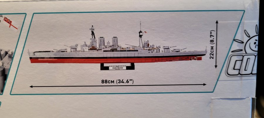 COBI World War II "4830 - HMS Hood" (NY  OÖPPNAD)