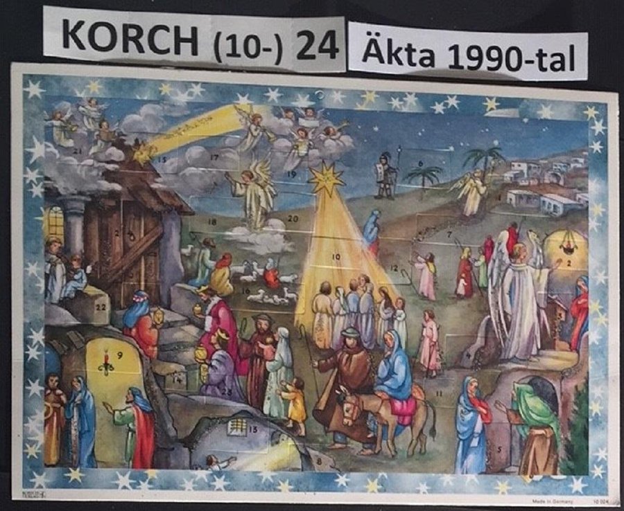 Adventskalender KORSCH 24: Småstadskrubba herdar änglar 1990-2006 A4=20x28