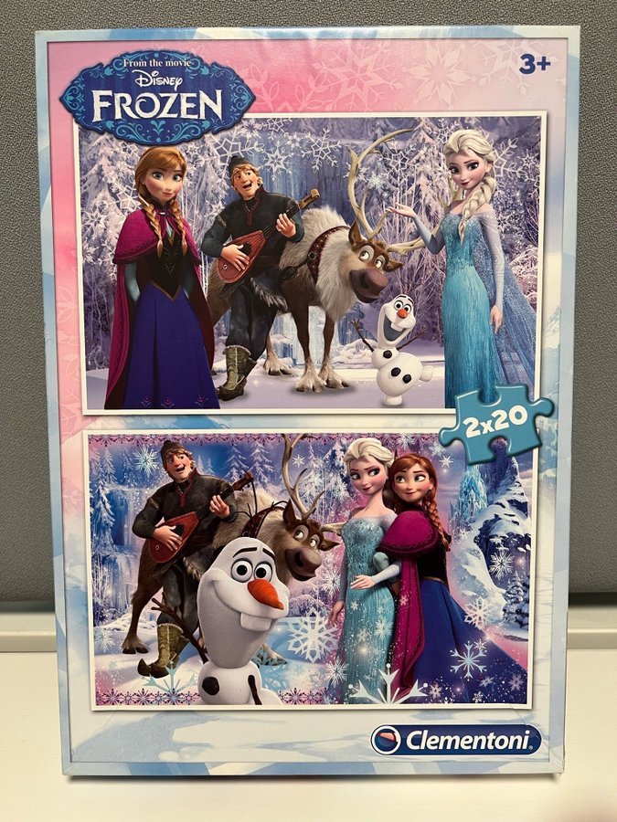 Disney Frozen 2 st träpussel i samma förpackning