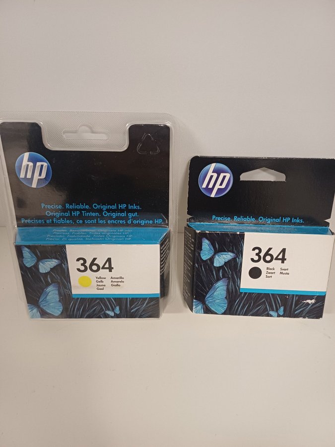 HP 364 bläckpatroner svart och gult