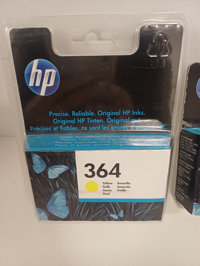 HP 364 bläckpatroner svart och gult