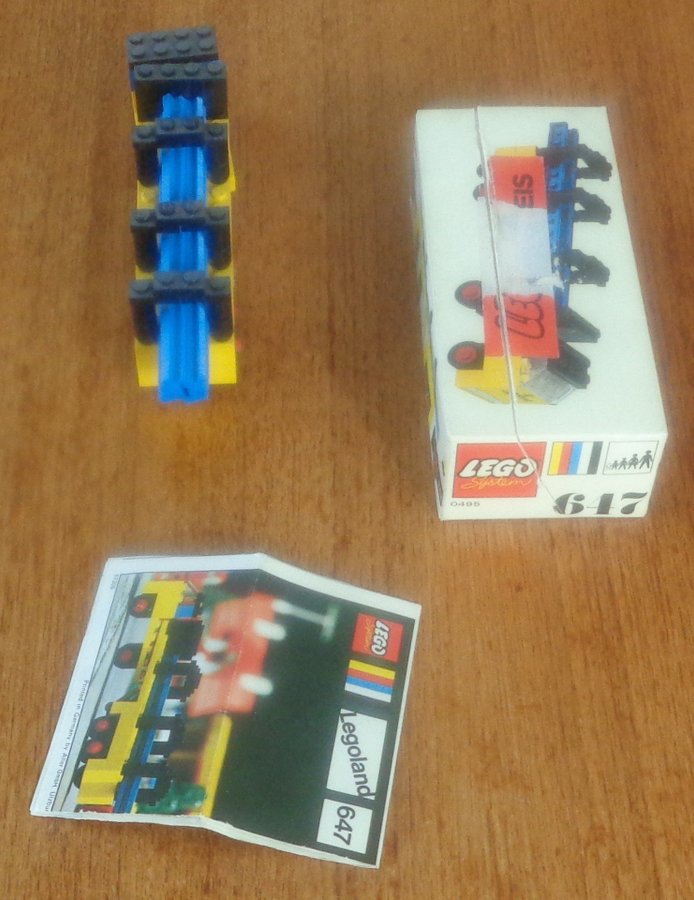 Lastbil med tågräls Lego Nr 647 från 1971