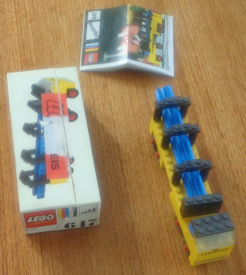 Lastbil med tågräls Lego Nr 647 från 1971