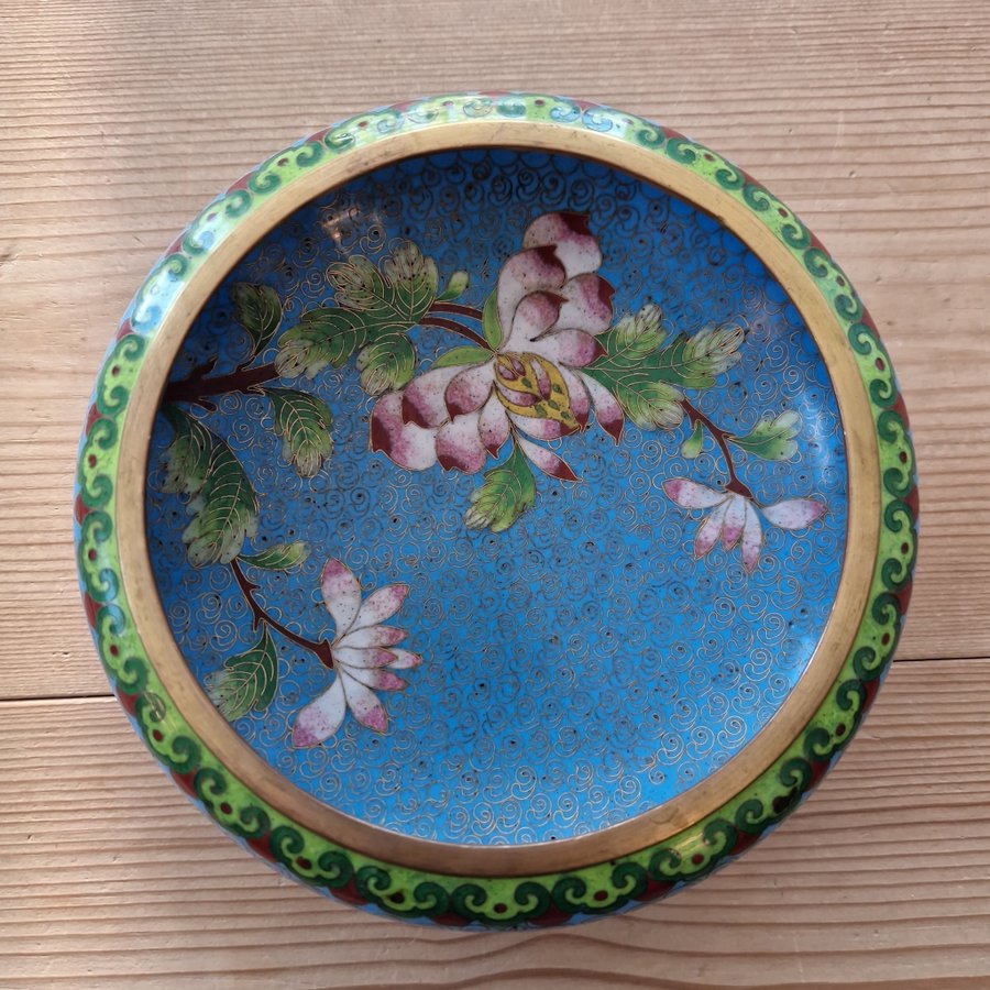 Rökelsefat cloisonne kina retro vintage