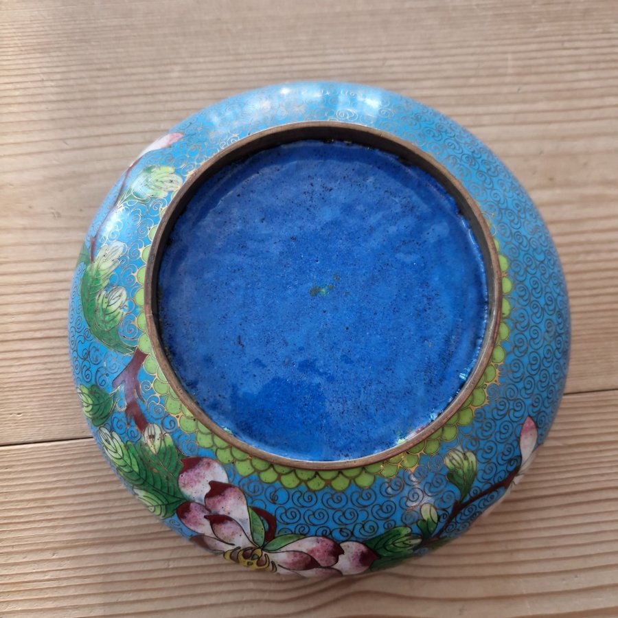 Rökelsefat cloisonne kina retro vintage