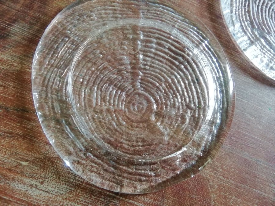 Skruf glasbruk sweden Bengt Edenfalk Coaster glas underlägg 3 st