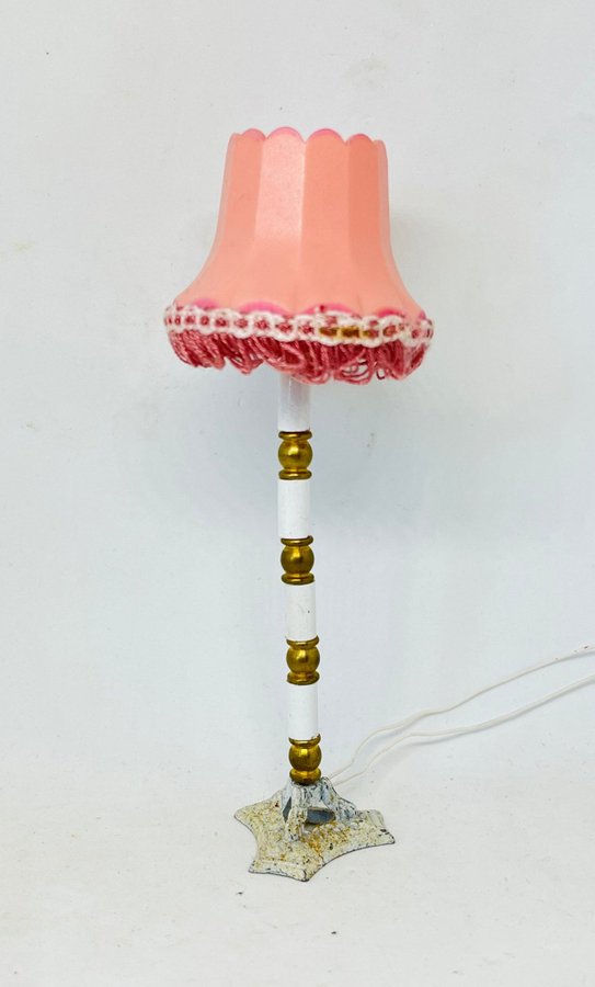 Lundby Golvlampa med rosa skärm Retro 80-tal