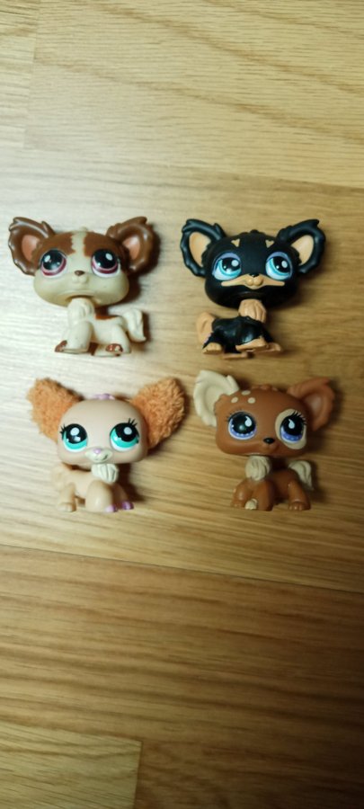 4 sällsynta Littlest Pet shop hundar Petshop Lps