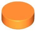 Orange Tile Round 1 x 1 - LEGO - 98138