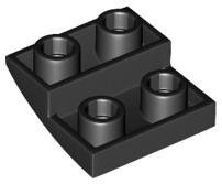 Black Slope Curved 2 x 2 x 2/3 Inverted - LEGO - 32803