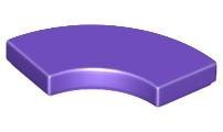 Dark Purple Tile Round Corner 2 x 2 Macaroni - LEGO - 27925