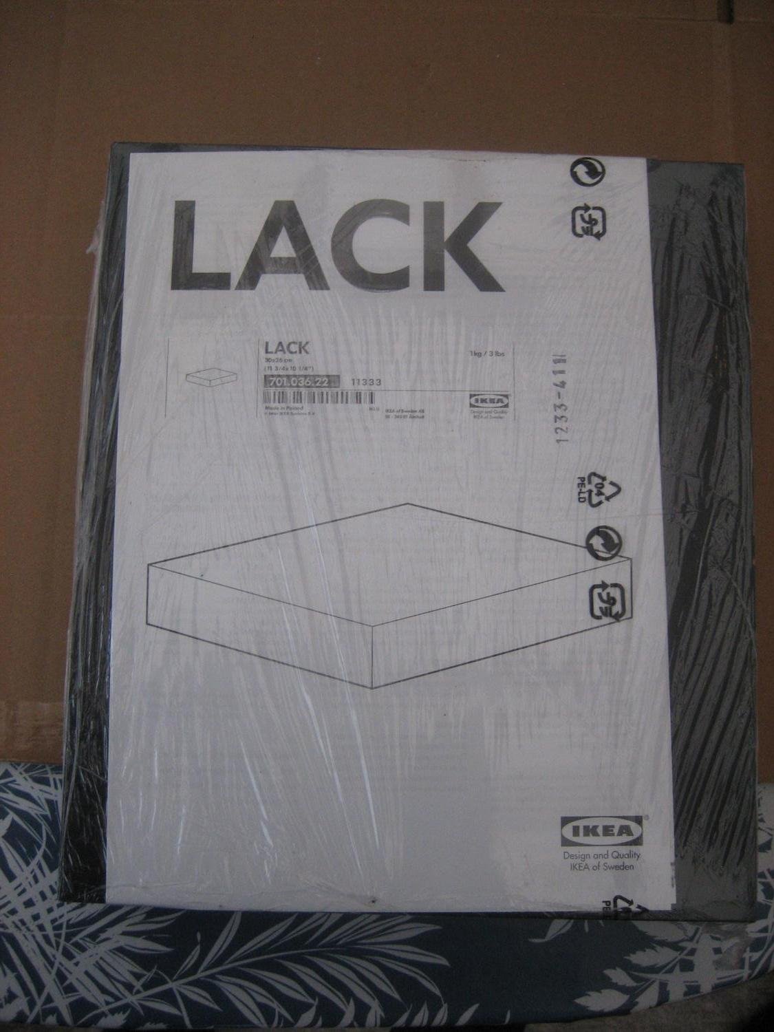 Hylla - Lack Vägghylla svart  30 x 26 cm  (IKEA)  **Ny**