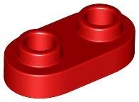 Red Plate Round 1 x 2 with Open Studs - LEGO - 35480