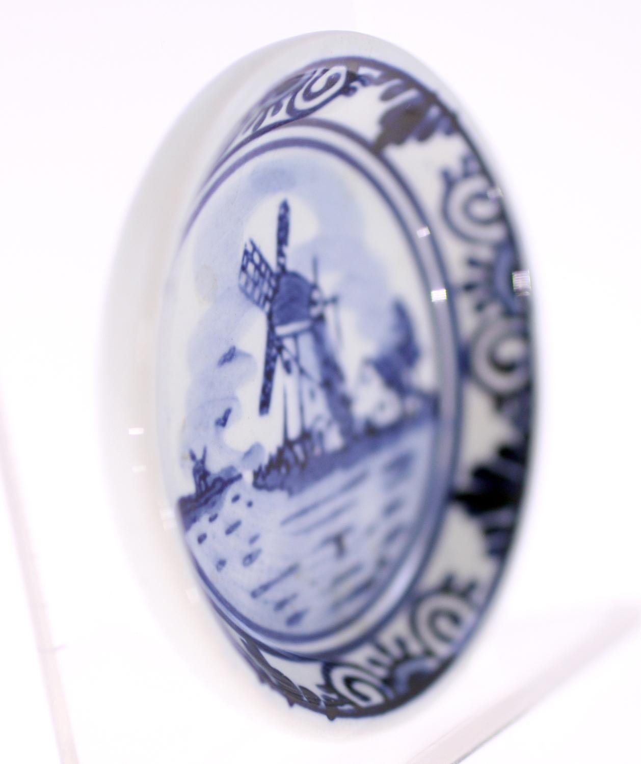 BOMA 21 vintage mini hand painted Delft porcelain dish-circa 1960s-Weight 26g