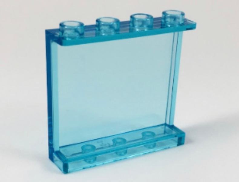 Trans-Light Blue Panel 1 x 4 x 3 with Side Supports - LEGO - 60581