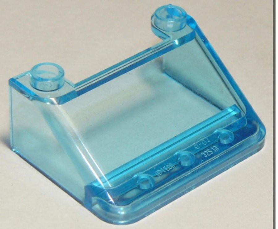 Trans-Light Blue Windscreen 3 x 4 x 1 1/3 Large Glass Surface - LEGO - 57783