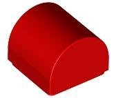 Red Slope Curved 1 x 1 x 2/3 Double - LEGO - 49307