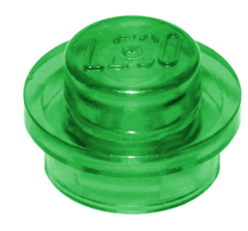 Trans-Green Plate Round 1 x 1 - LEGO - 4073