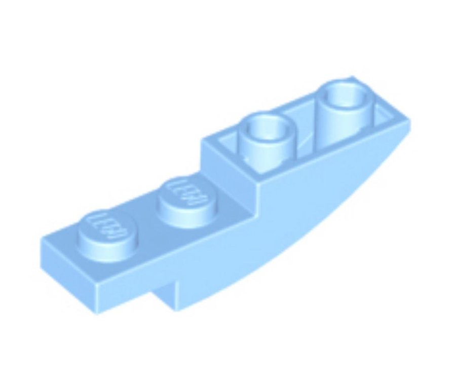 Bright Light Blue Slope Curved 4 x 1 Inverted - LEGO - 13547