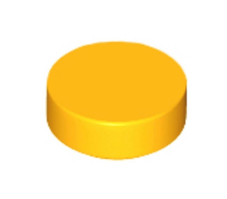 Bright Light Orange Tile Round 1 x 1 - LEGO - 98138