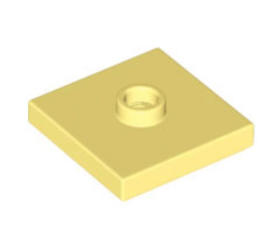 Bright Light Yellow Plate Modified 2 x 2 - LEGO - 87580