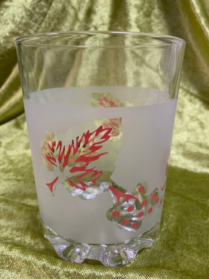 Italy vindruvor vindruvsklase frostad rosa karaff 145cm + 6 glas dricksglas 9cm