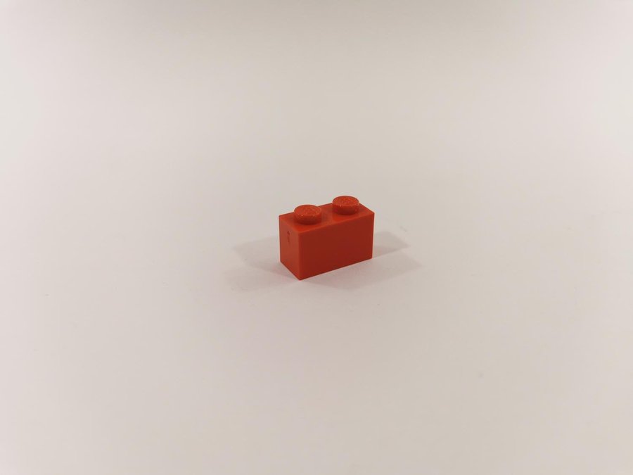 Lego - brick - bas - 1x2 - part 3004 - röd