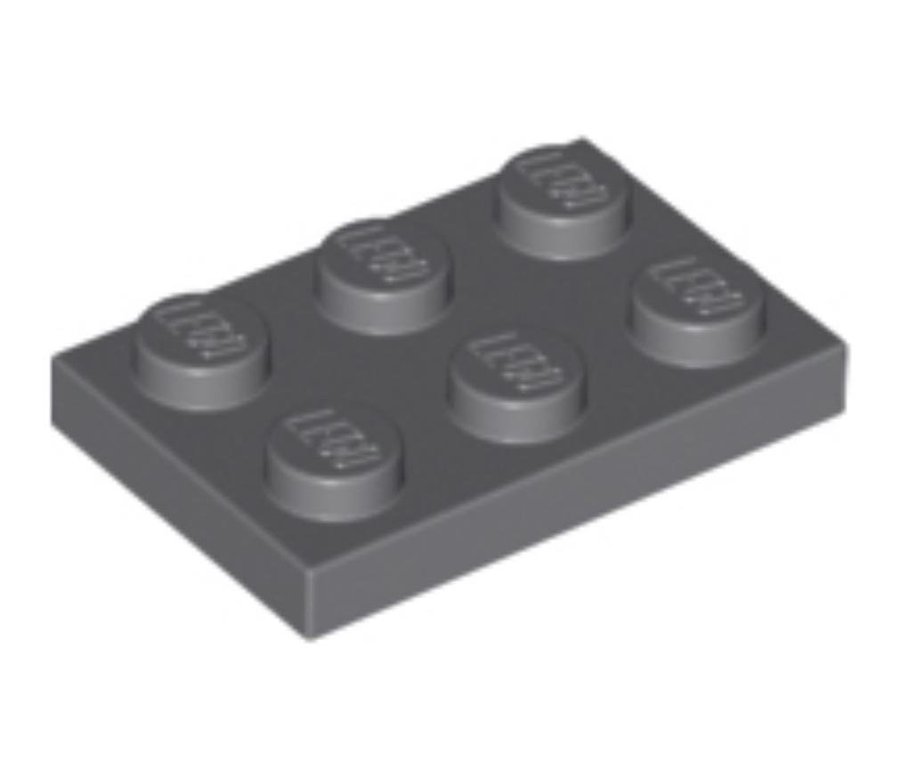 Dark Bluish Gray Plate 2 x 3 - LEGO - 3021