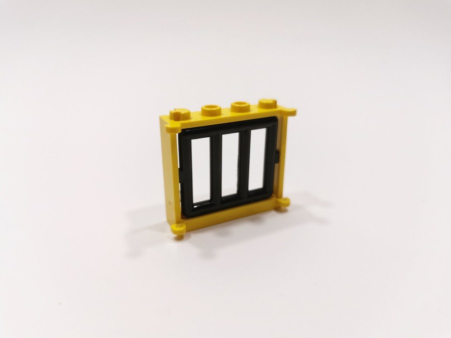 Lego - fönster - galler - 1x4x3 - part 6016 - svart