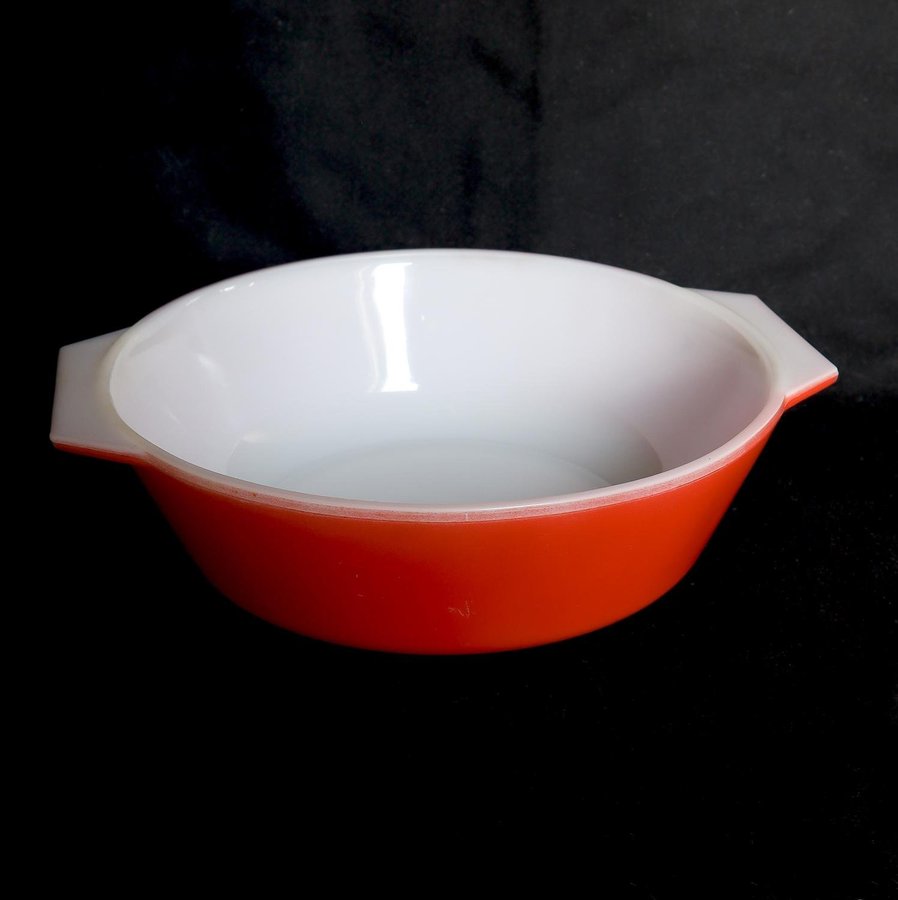 JAJ PYREX UGNSFORM 509 "SPRAYWARE" KORALLRÖD VINTAGE 1960-TAL MADE IN ENGLAND