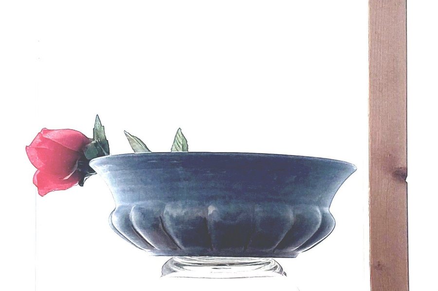 Frukt-blomster-skål klassisk sensuell design Upsala Ekeby Nyskick