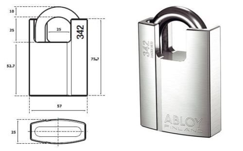 Hänglås ABLOY PL342C CLASSIC Steel PadlockWith 2 Keys