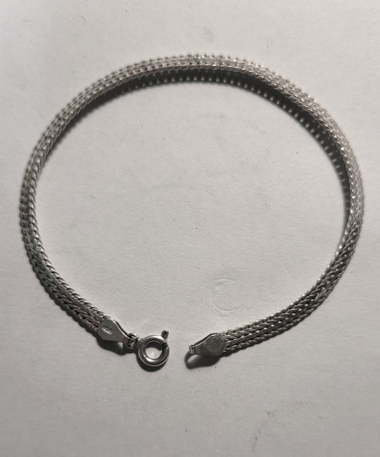 Silverarmband i Sterlingsilver 925, 18,5 cm långt