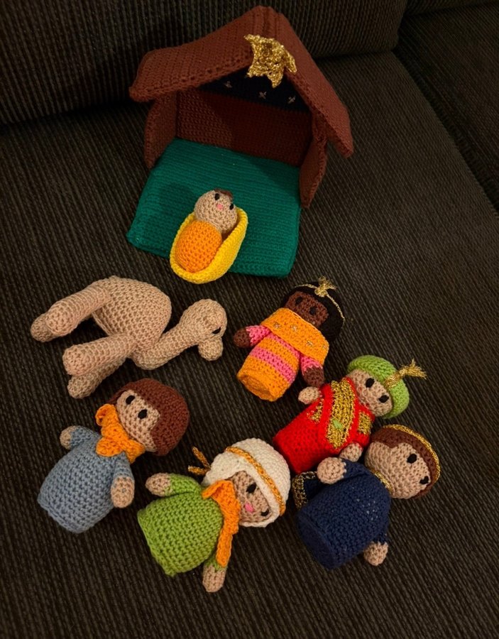 NY JULKRUBBA Hantverk Hemslöjd Amigurumi Virkade Jesusbarnet De tre Vise Männen