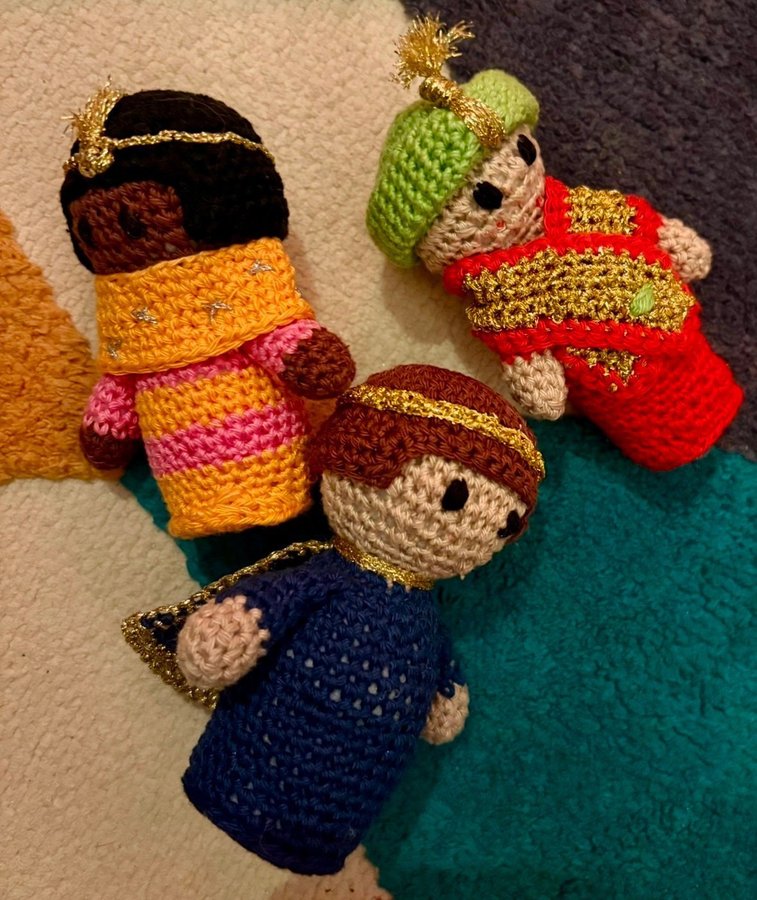 NY JULKRUBBA Hantverk Hemslöjd Amigurumi Virkade Jesusbarnet De tre Vise Männen