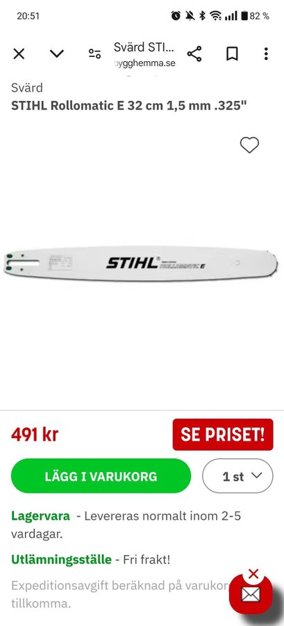 STIHL Rollomatic E 32 cm 1,5 mm .325"