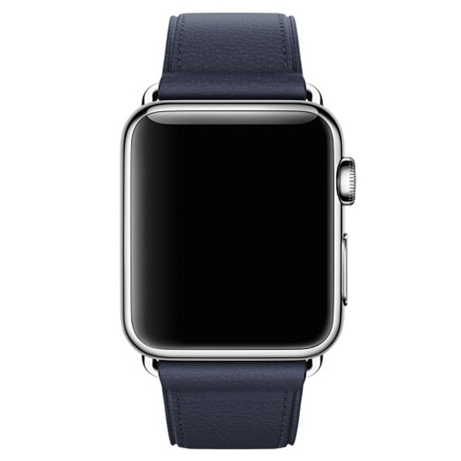 Klassiskt Spänne 38/40/41mm Apple Watch Armband - MÖRKBLÅ