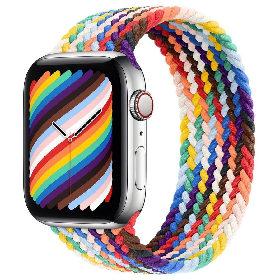 Flätad Sololoop 42/44/45/49mm Apple Watch Armband - PRIDE EDITION (Small)