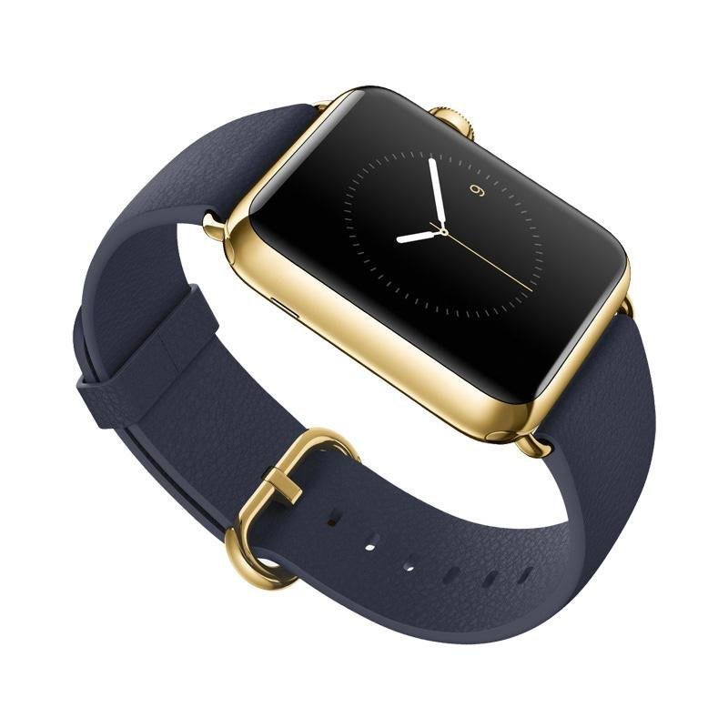Classic Buckle 38/40/41mm Apple Watch Armband - MIDNIGHT BLUE / GOLD