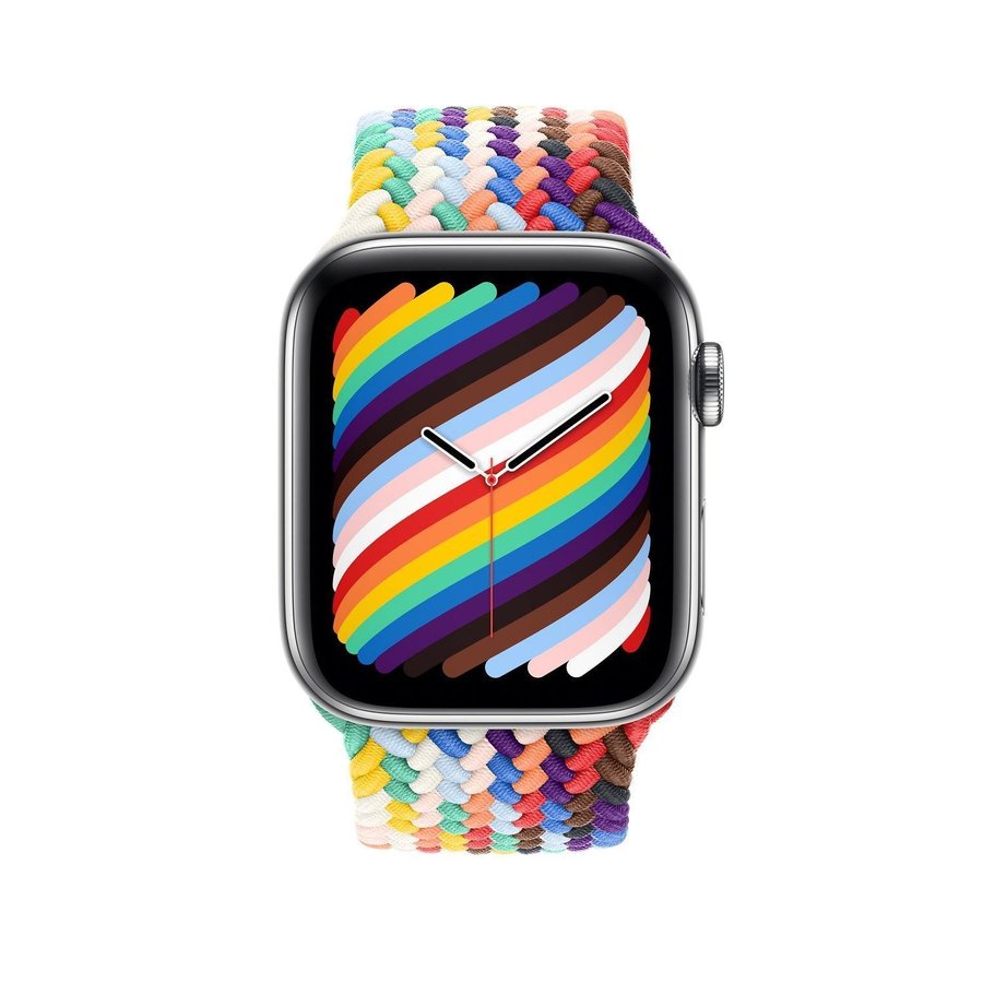 Flätad Sololoop 42/44/45/49mm Apple Watch Armband - PRIDE EDITION (Large)