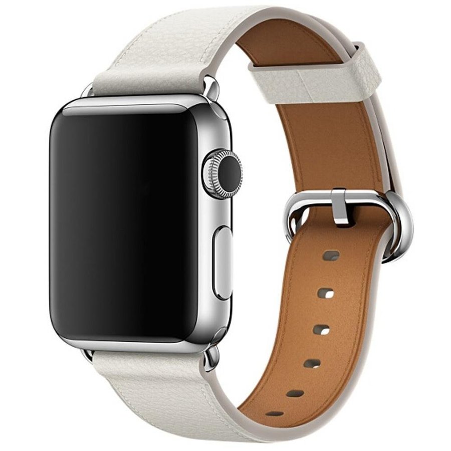 Classic Buckle 42/44/45/49mm Apple Watch Armband - WHITE