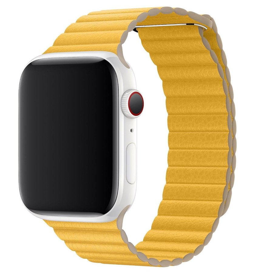 Läderloop 38/40/41mm Apple Watch Armband - GUL