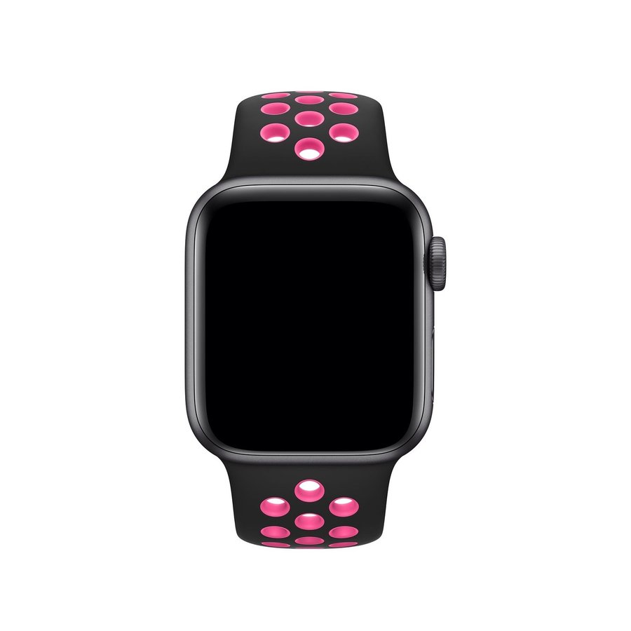 Sport Band 42/44/45/49mm (M/L) Apple Watch Armband - BLACK / PINK BLAST