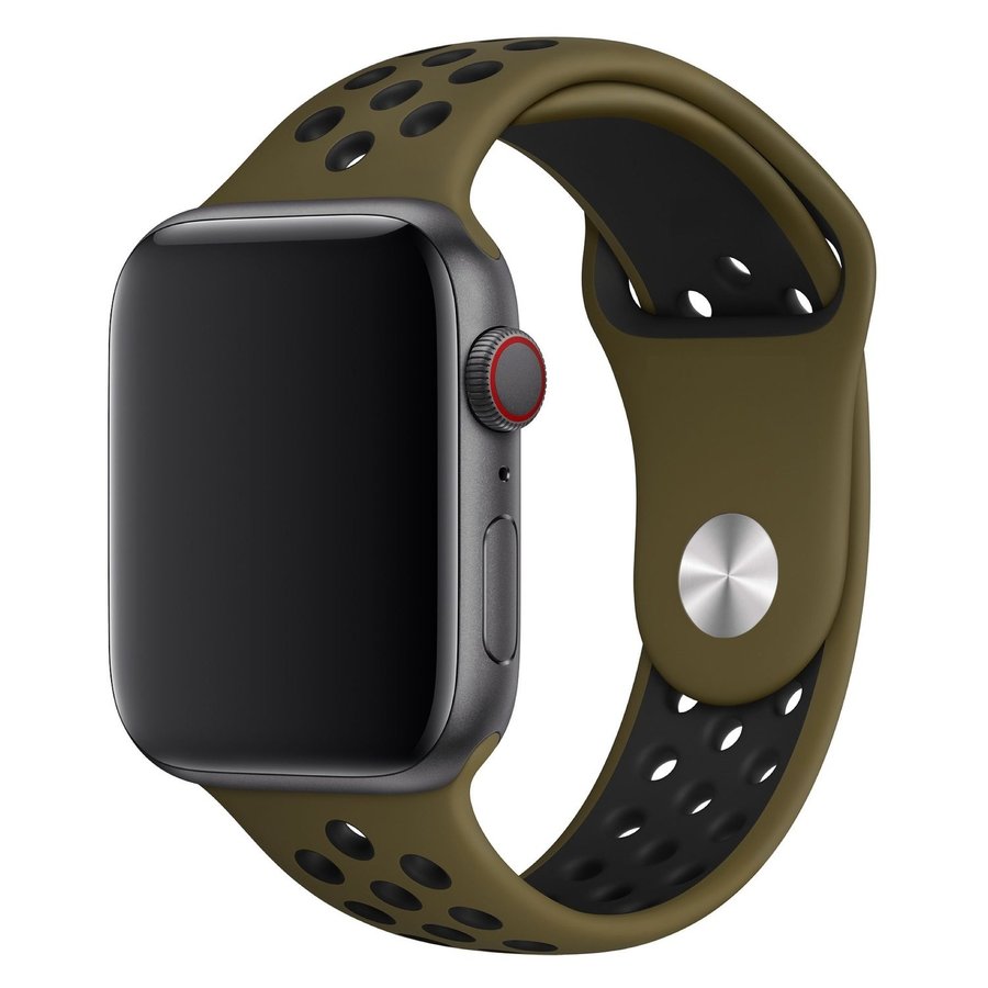 Sport Band 42/44/45/49mm (M/L) Apple Watch Armband - OLIVE FLAK / BLACK