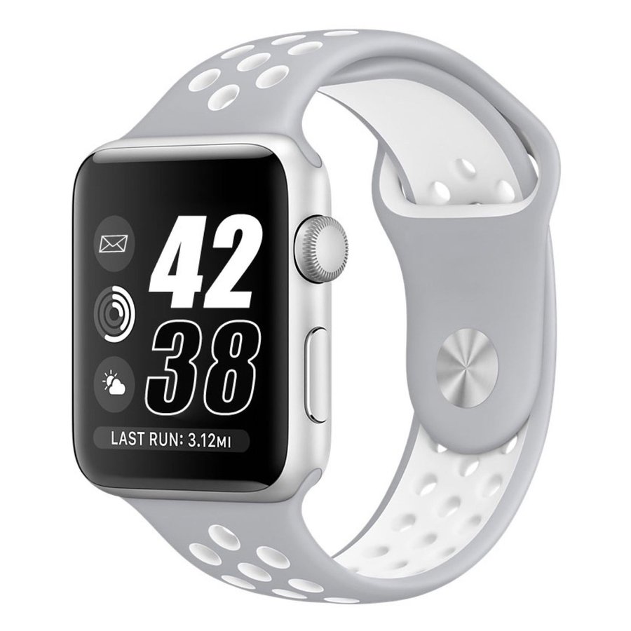 Sport Band 42/44/45/49mm (M/L) Apple Watch Armband - PLATINUM / WHITE