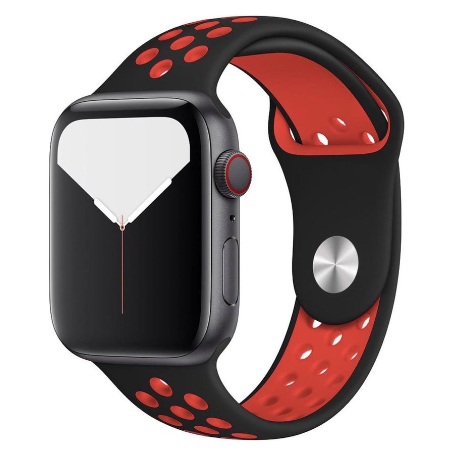 Sport Band 42/44/45/49mm (M/L) Apple Watch Armband - BLACK / RED